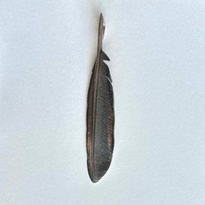 James Avery Retired Silver 3.5” Feather Pendant